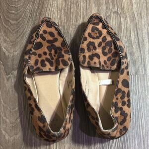 a new day women’s leopard print Tan pointed toe flats Loafers cheetah 6 animal